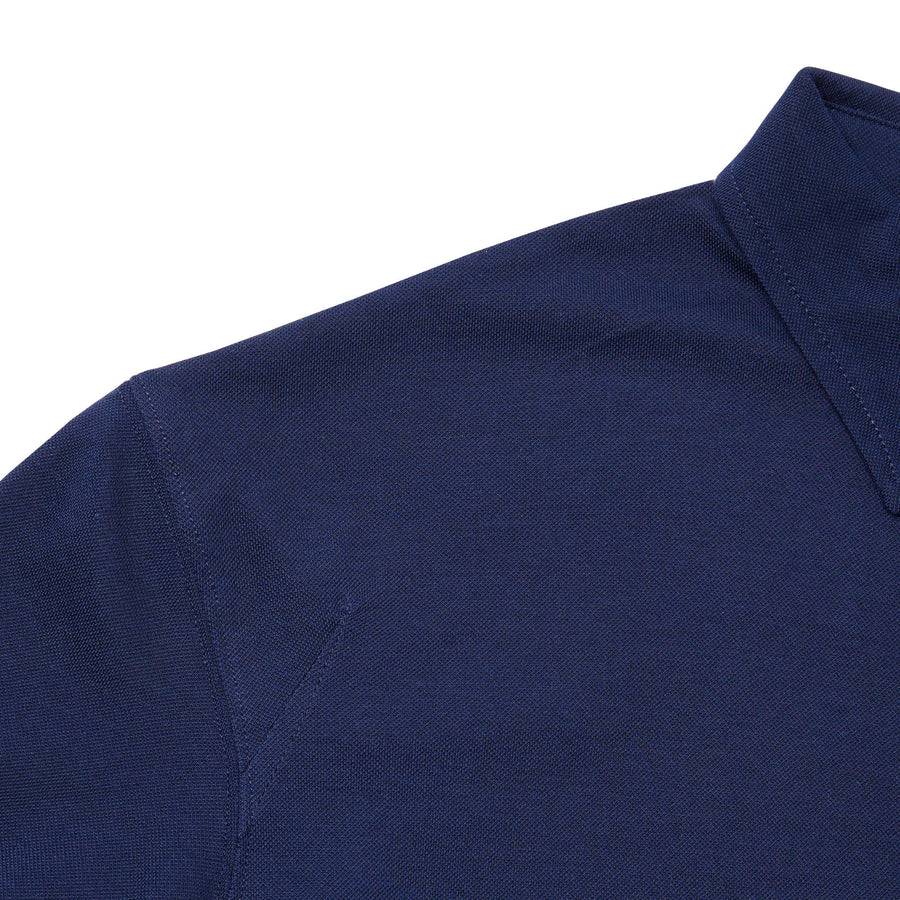 Paolo Pecora Polo in Cotone Piquet - Blu Navy Vendita Economica