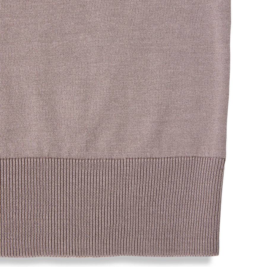 Paolo Pecora Polo Manica Corta in Seta Cotone Extrafine - Tortora Saldi Di Fabbrica