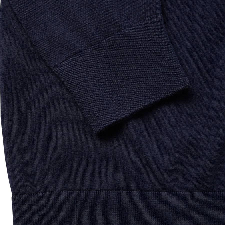 Paolo Pecora Maglia Manica Lunga in Puro Cotone Extrafine - Blu I Più Venduti