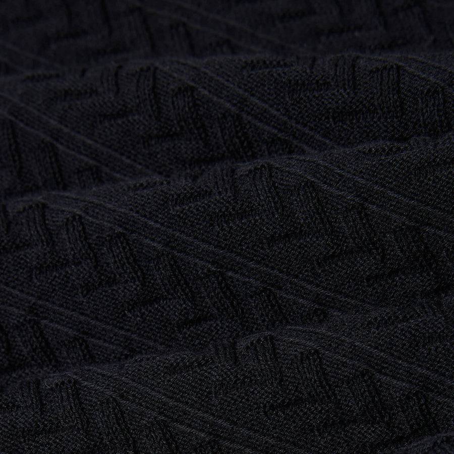 Paolo Pecora Polo Manica Corta in Puro Cotone Extrafine - Nero Vendite Flash