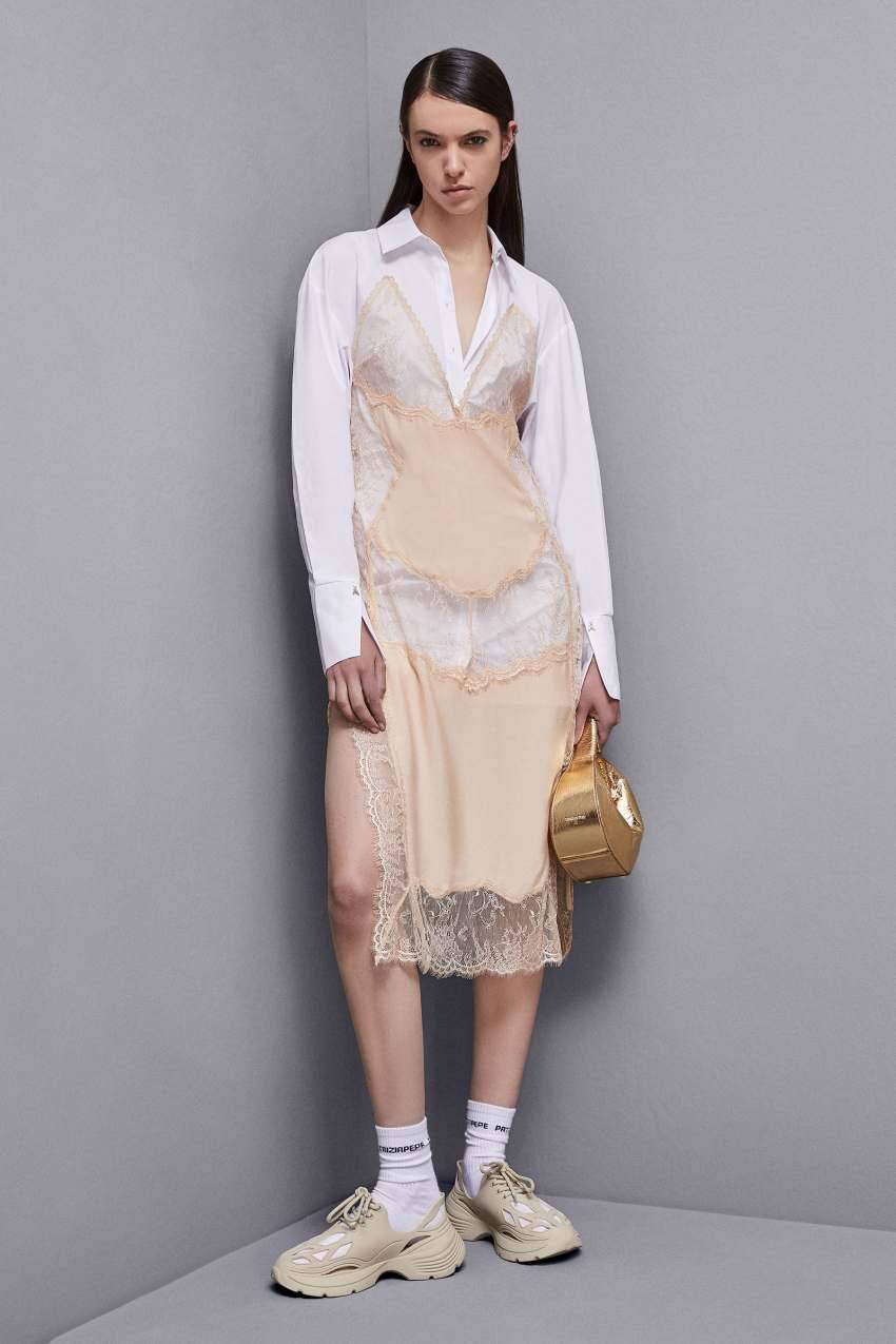 Patrizia Pepe Chemisier in satin di viscosa Outlet