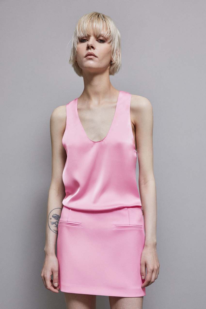 Patrizia Pepe Blusa in raso lucido Offerte