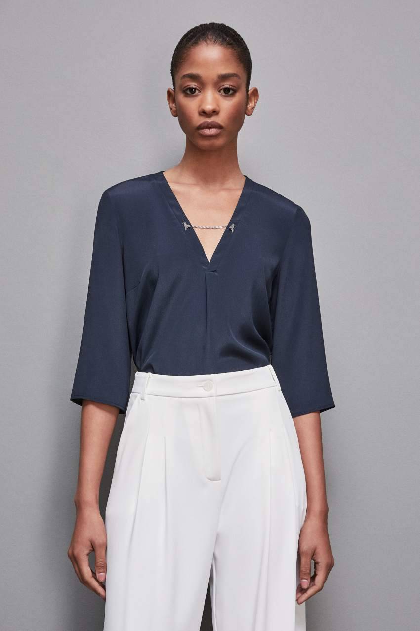 Patrizia Pepe Casacca regular fit in misto seta Italia
