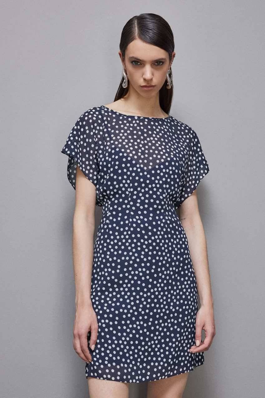 Patrizia Pepe Mini abito fantasia in georgette 2025