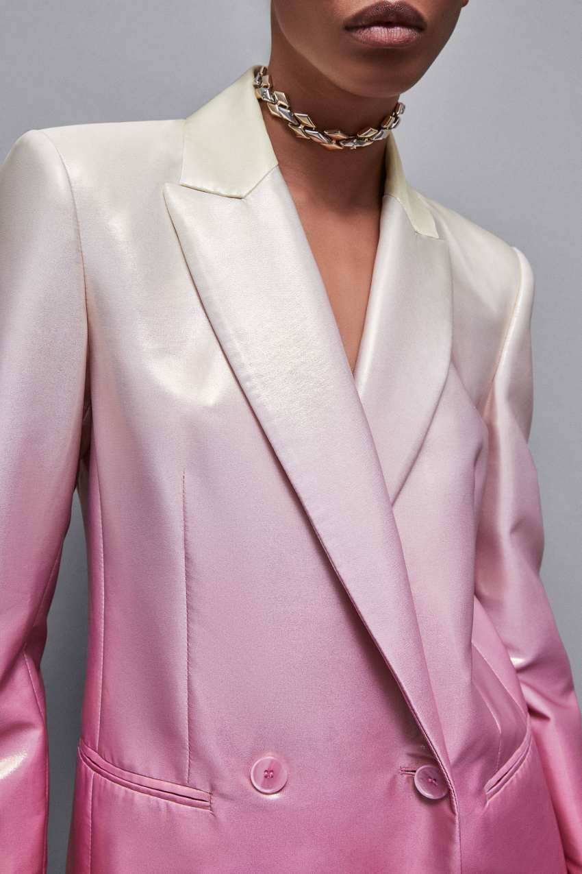 Patrizia Pepe Blazer giacca doppio petto in raso Fino Al -60%