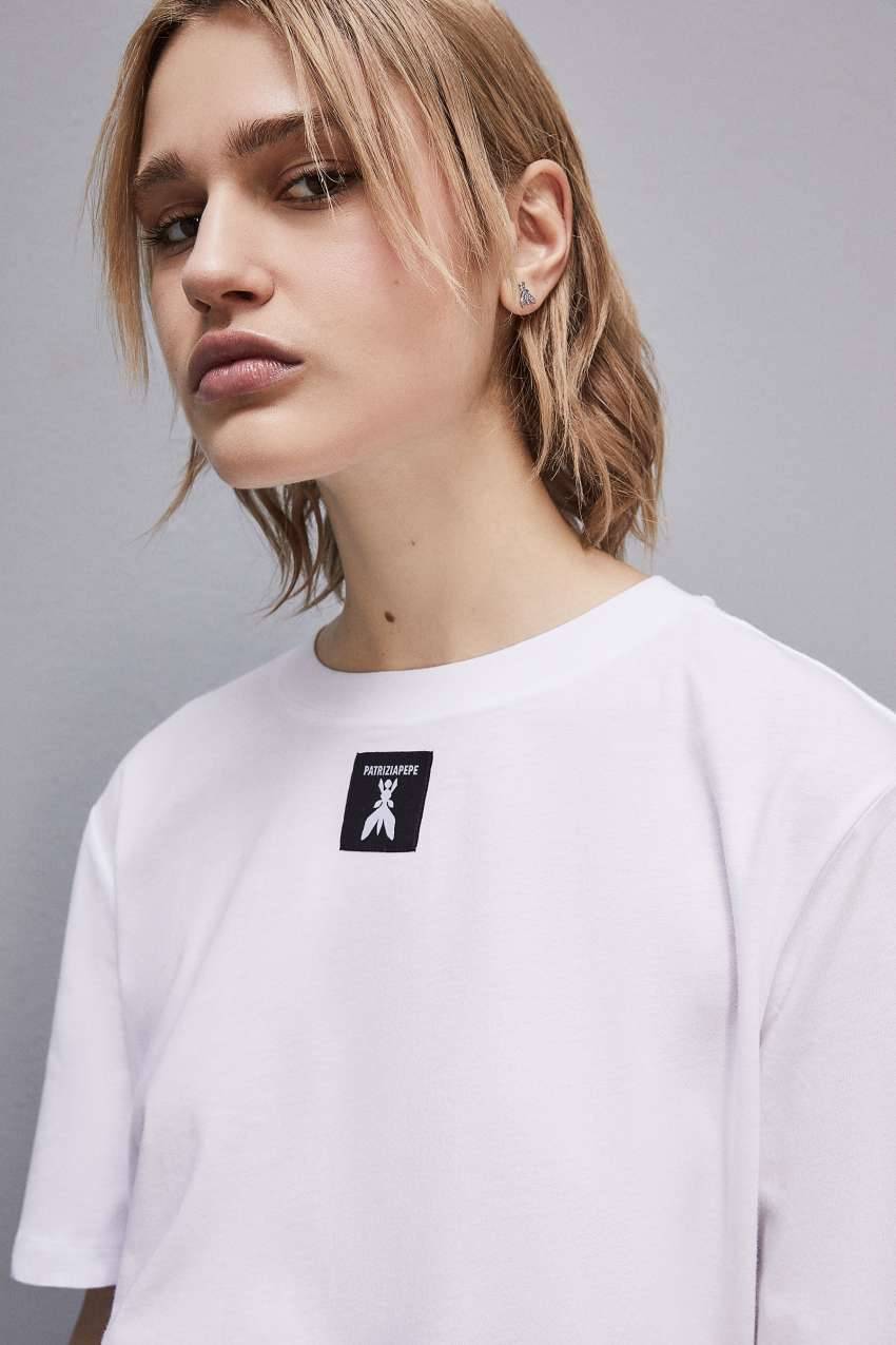 Patrizia Pepe T-shirt in cotone organico Prezzo Ridotto