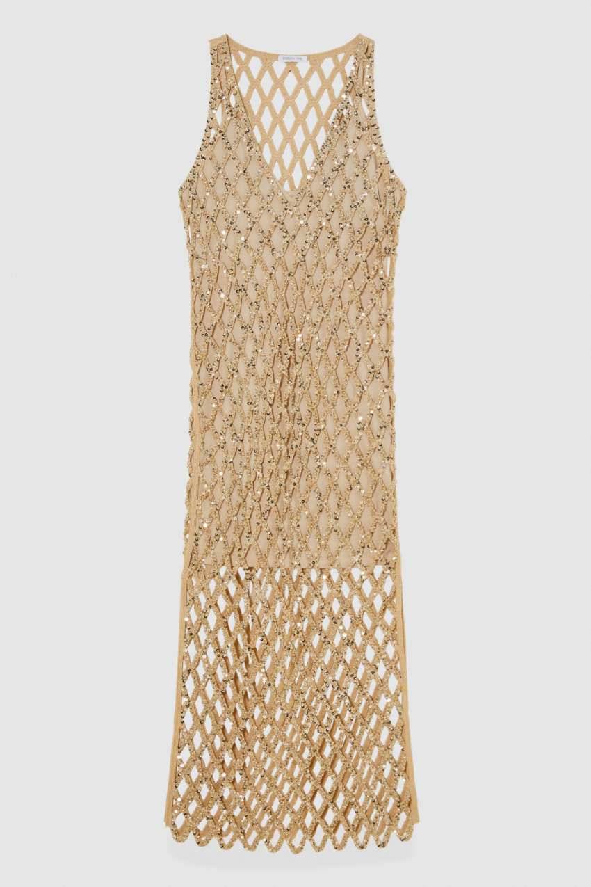 Patrizia Pepe Abito in rete gioiello slim fit Novità