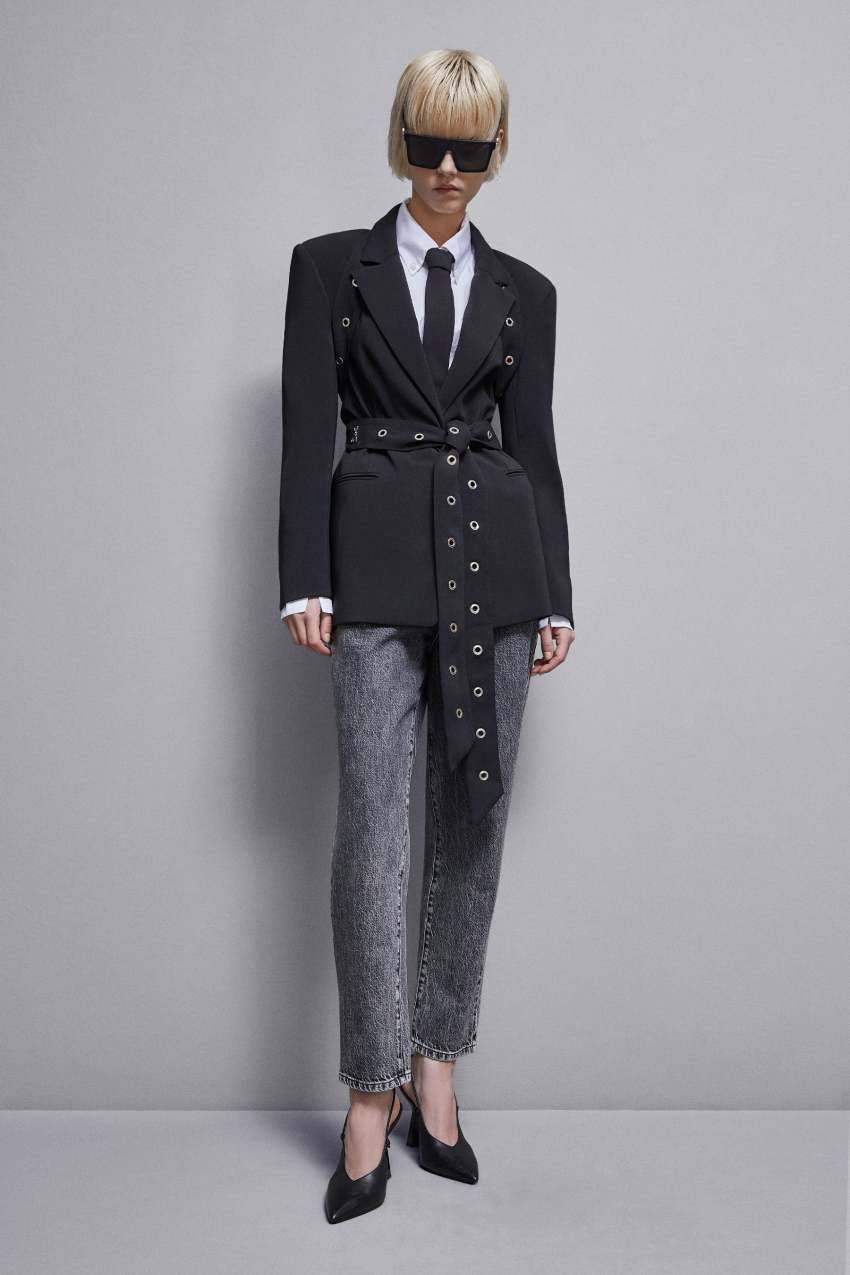 Patrizia Pepe Blazer in crepe taglio maschile Sconto