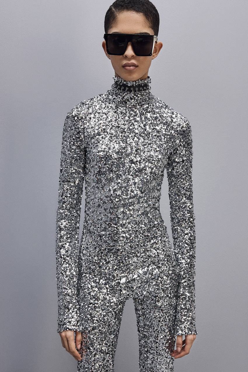 Patrizia Pepe Tuta in paillettes a collo alto Offerta