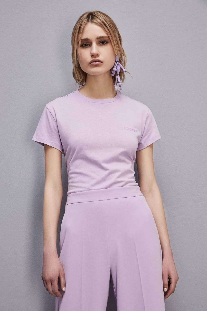 Patrizia Pepe T-shirt maniche corte con logo in cotone organico 2025