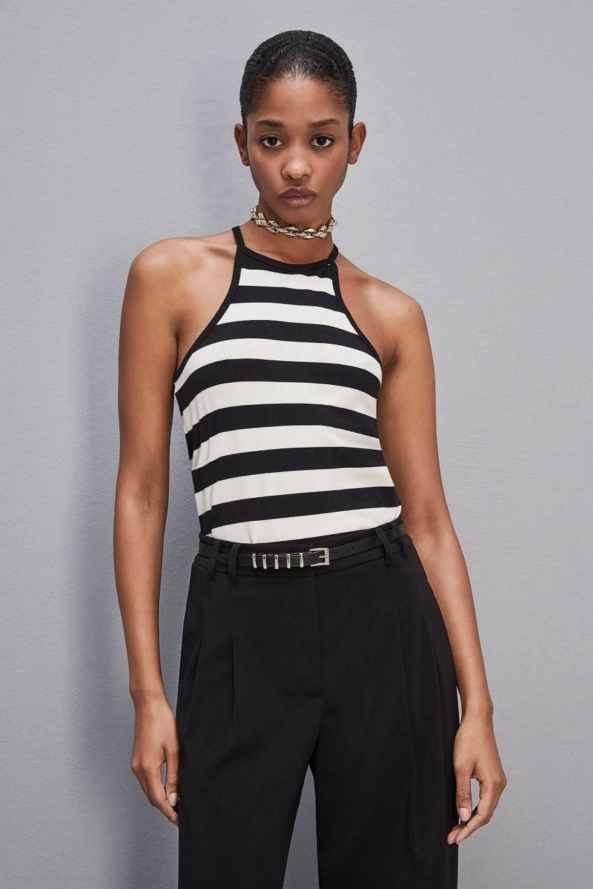 Patrizia Pepe Top senza maniche in jersey cotone stretch Promozione