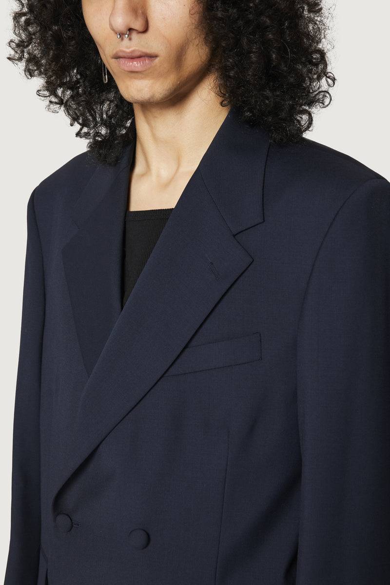 Paura CASSEL DOUBLEBREASTED SUIT JACKET DARK BLUE I Più Venduti