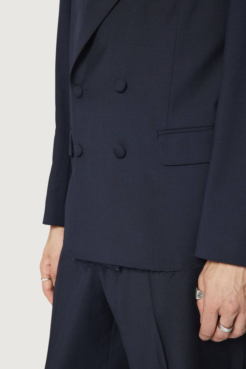 Paura CASSEL DOUBLEBREASTED SUIT JACKET DARK BLUE I Più Venduti