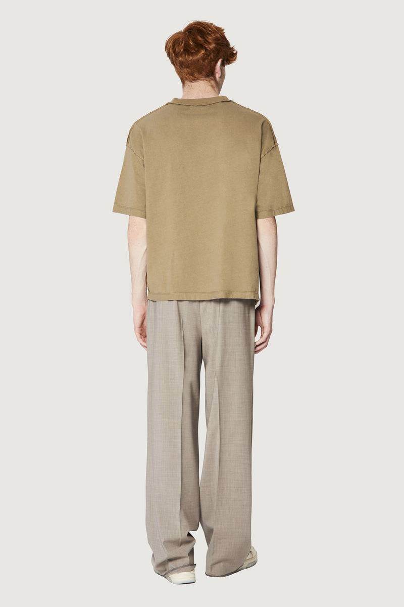 Paura COSTA OVERSIZED T-SHIRT BOLD LOGO MUD In Saldo