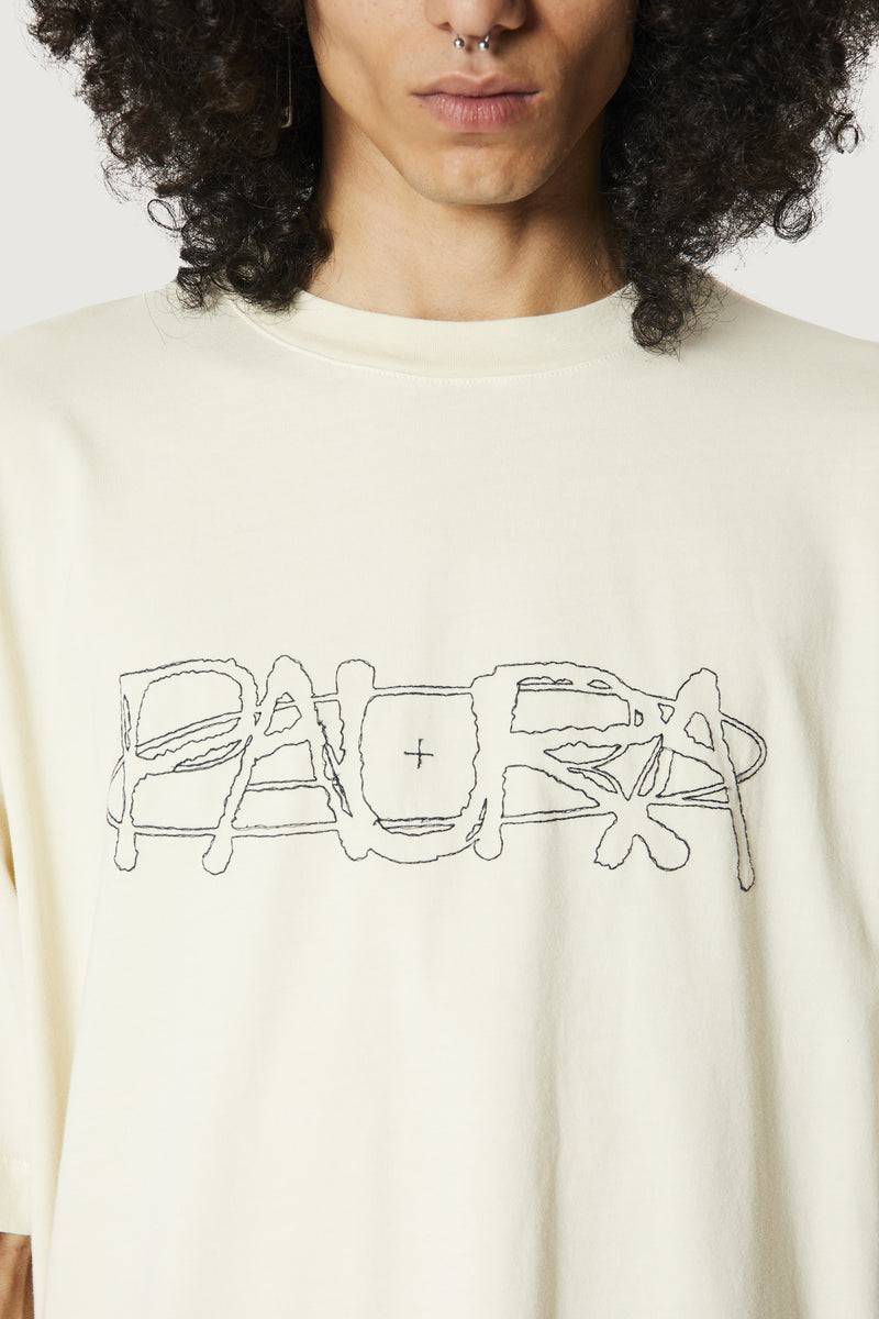 Paura COSTA OVERSIZED T-SHIRT COSMIC LOGO OFF-WHITE 2025