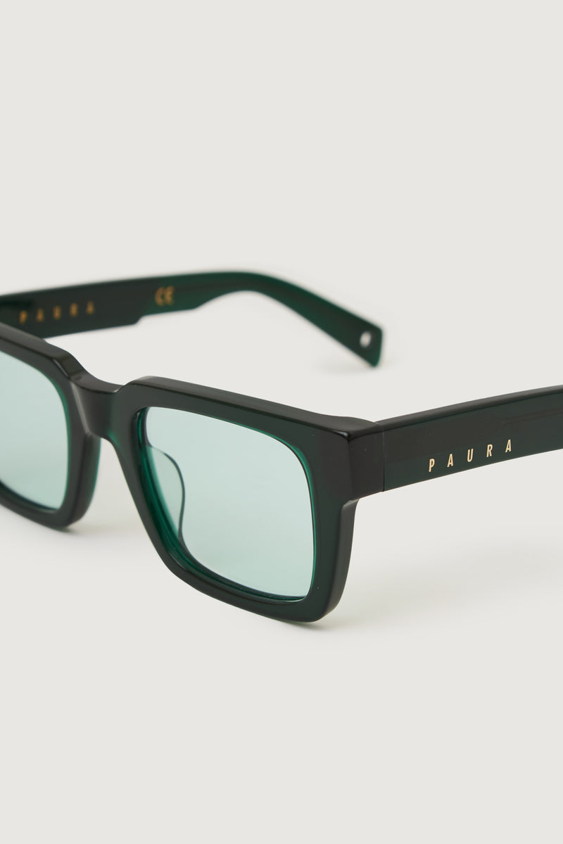 Paura DELIRIO SUNGLASSES BLACK GREEN/CELESTIAL LENS In Linea