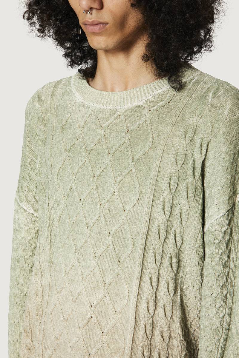 Paura DEREK SWEATER GREEN/BEIGE Spedizione Gratuita