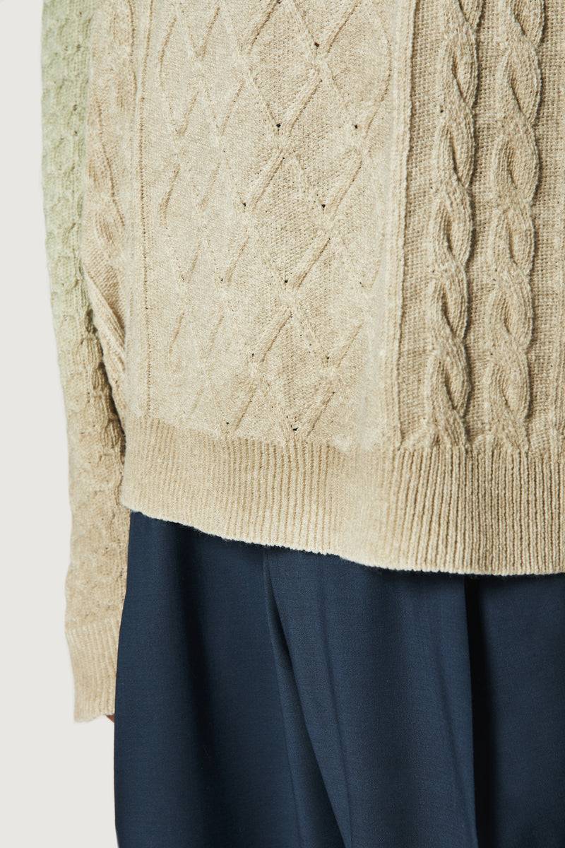 Paura DEREK SWEATER GREEN/BEIGE Spedizione Gratuita