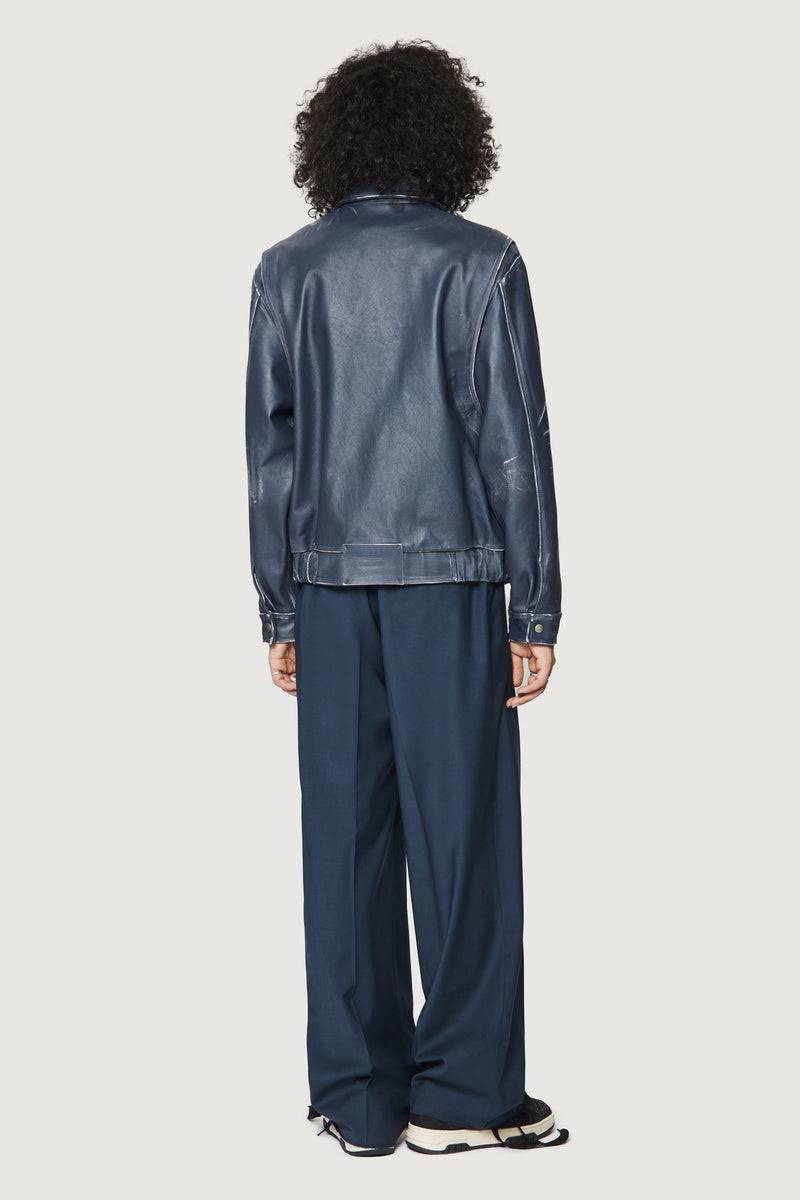 Paura EFREM LEATHER JACKET BLUE Pezzi Unici