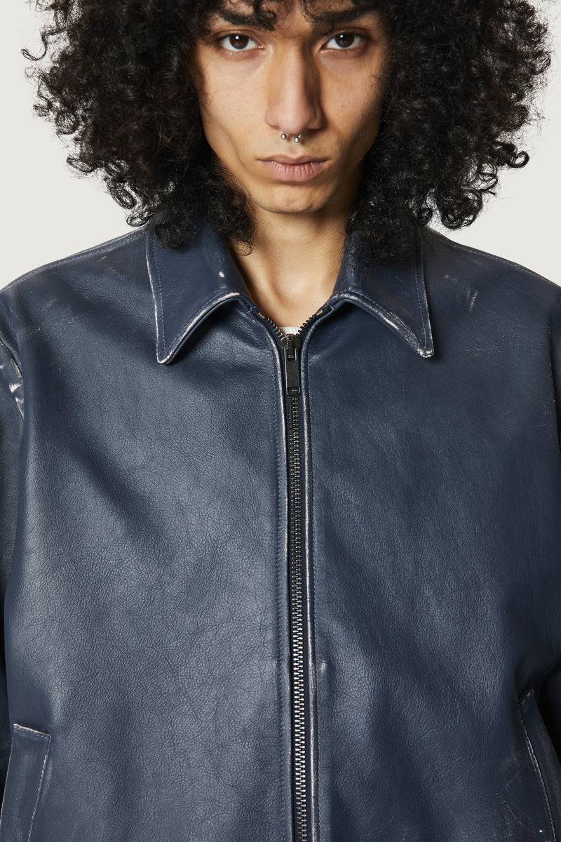 Paura EFREM LEATHER JACKET BLUE Pezzi Unici