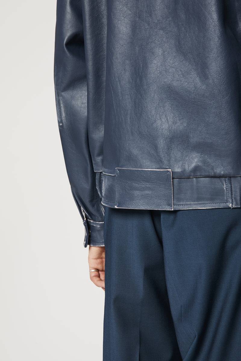 Paura EFREM LEATHER JACKET BLUE Pezzi Unici