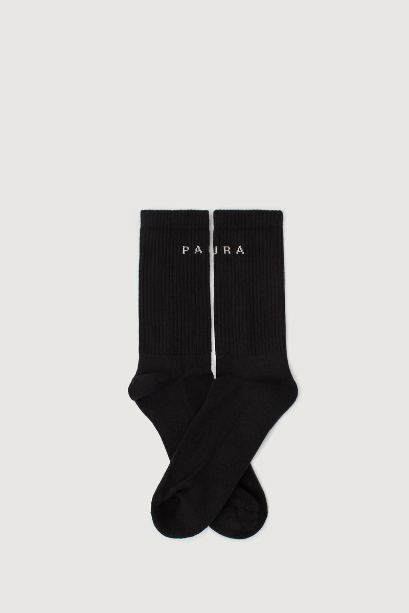 Paura ZEO SOCKS BI-PACK OFF WHITE/BLACK Fino Al -60%