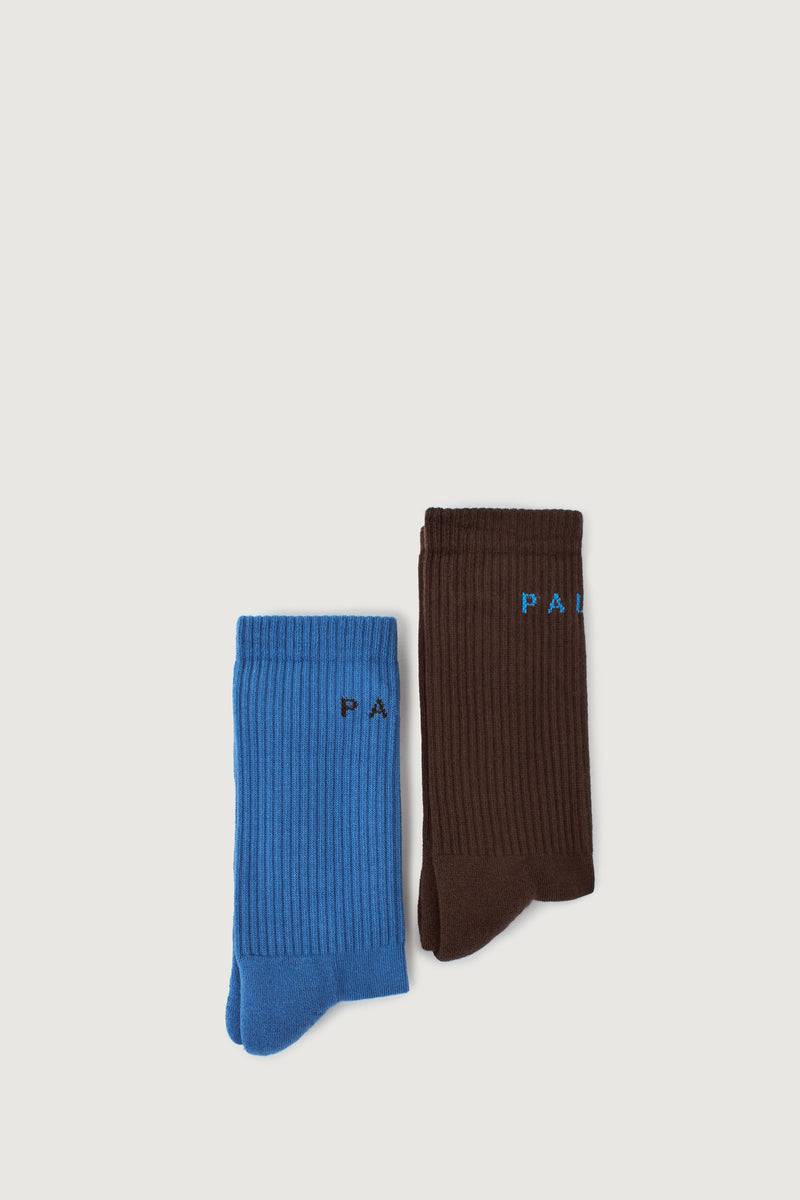 Paura ZEO SOCKS BI-PACK SKY BLUE/ CHOCOLATE Shopping Online