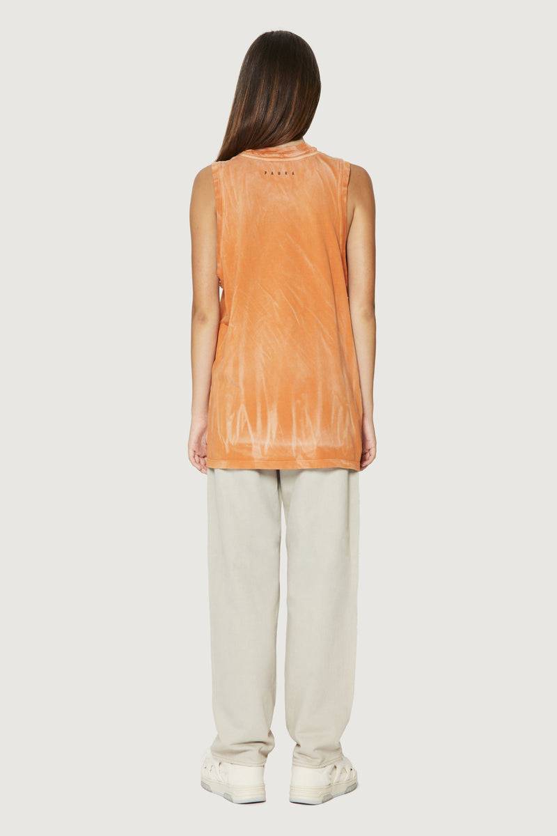 Paura HUGO TANK TOP ORANGE In Vendita