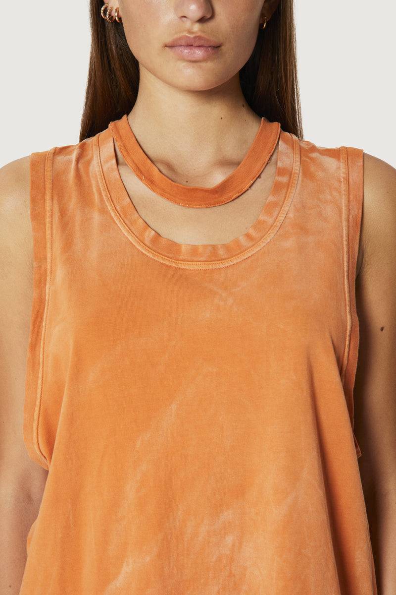Paura HUGO TANK TOP ORANGE In Vendita