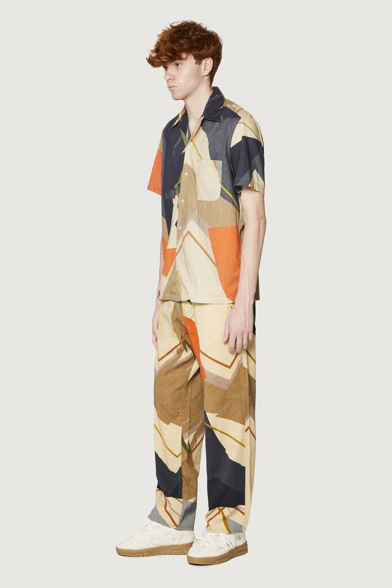 Paura JEREMY BOWLING SHIRT SAND CAMO Hotsell