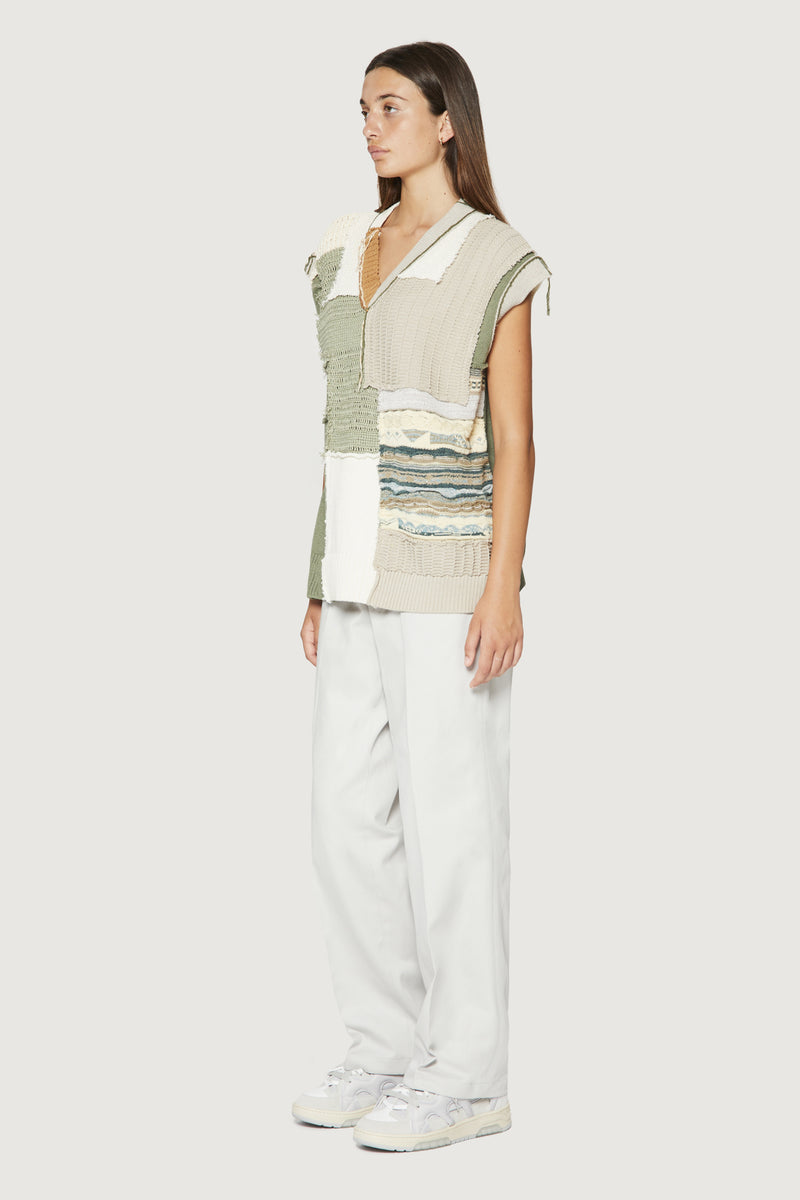 Paura NABIL PATCHWORK VEST MULTICOLOR Qualità