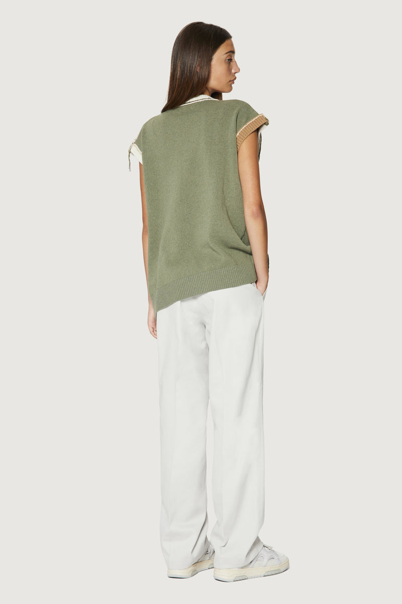Paura NABIL PATCHWORK VEST MULTICOLOR Qualità