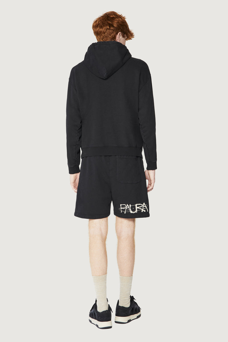 Paura SANTI HOODIE SWEATSHIRT COSMIC LOGO BLACK Novità
