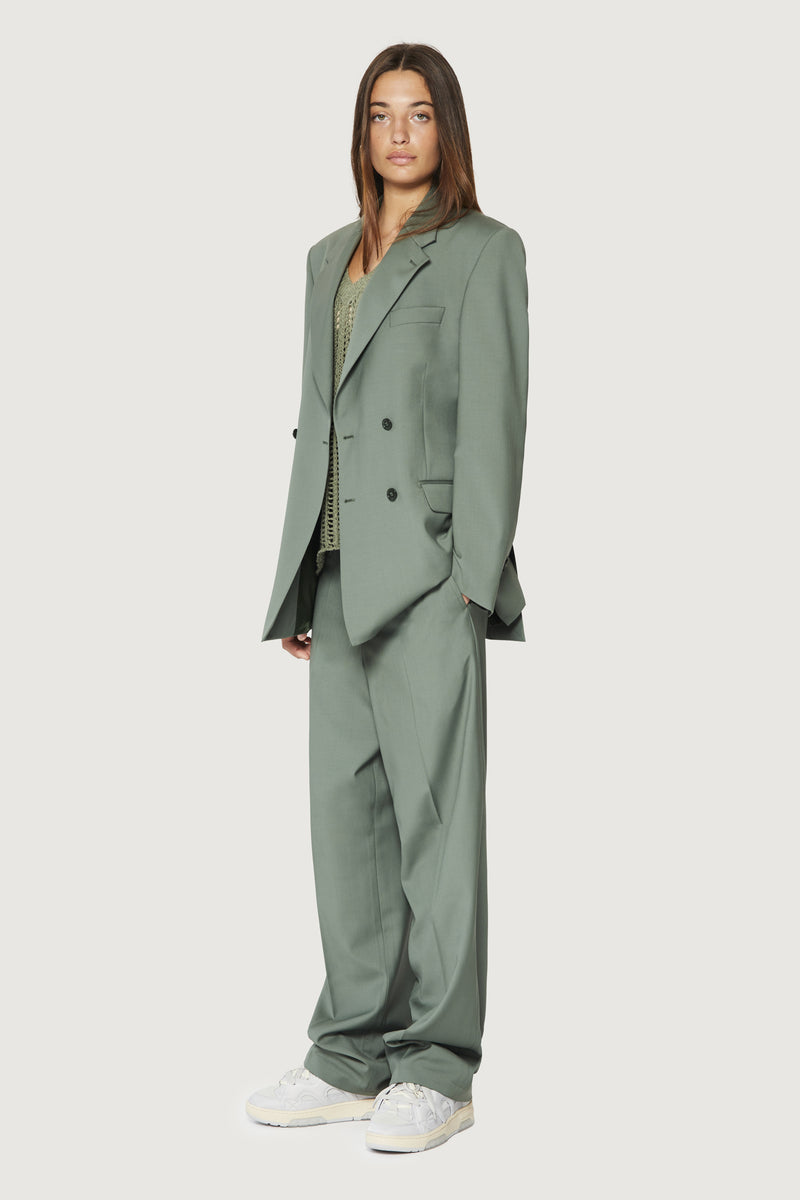 Paura THOM DOUBLEBREASTED SUIT JACKET SAGE Online
