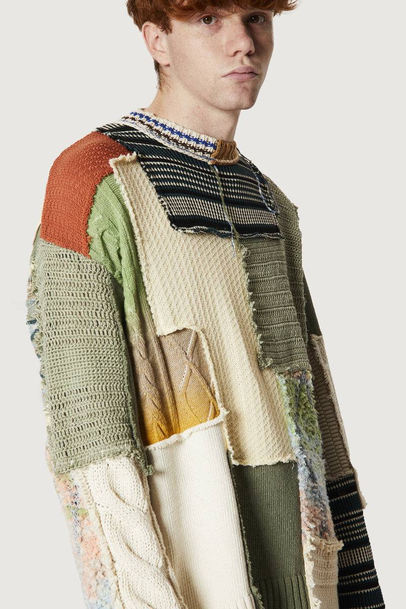 Paura UTOPIA PATCHWORK SWEATER MULTICOLOR In Vendita