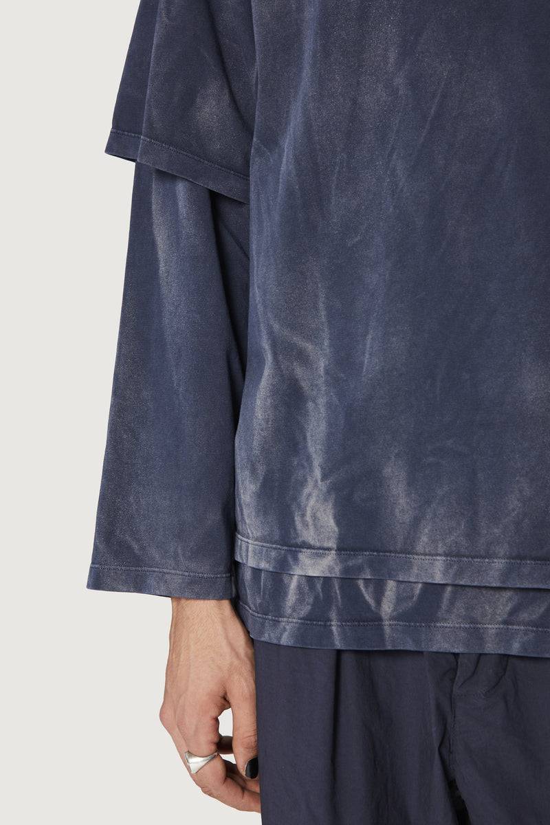 Paura ZENO DOUBLE LAYER LONGSLEEVE DARK BLUE Vendite Flash