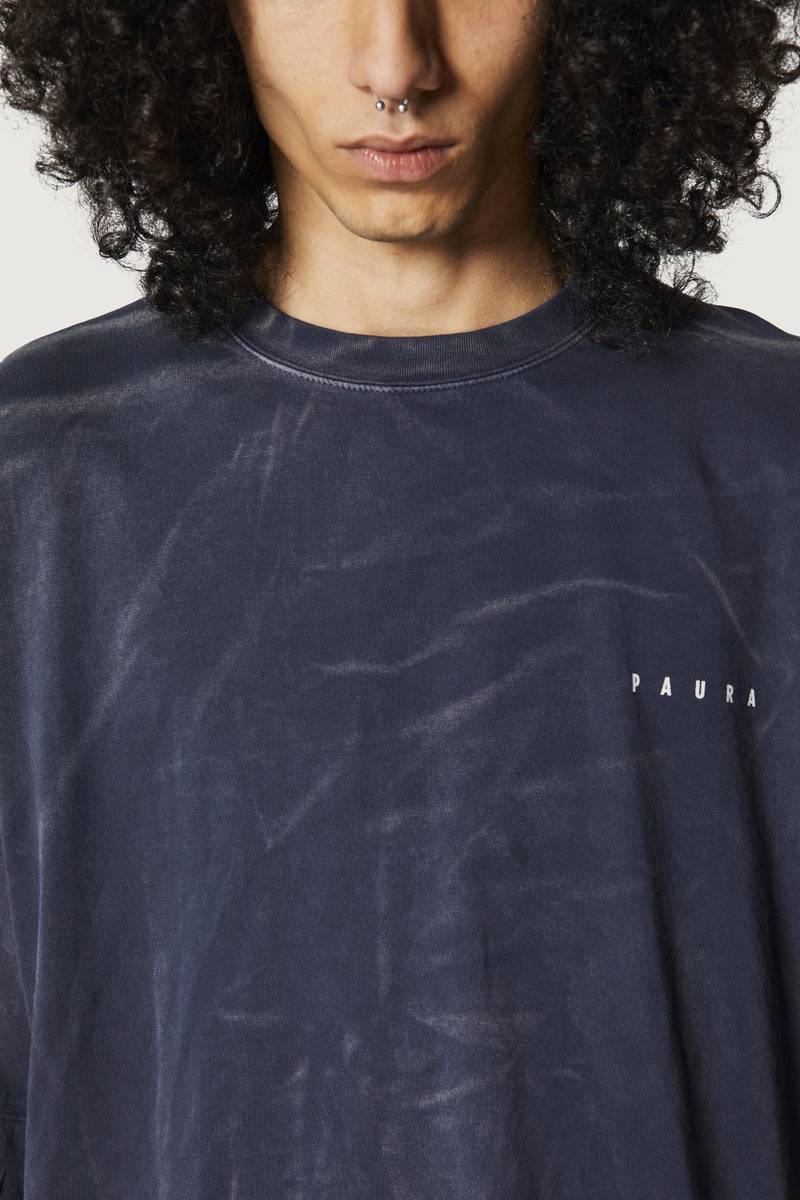 Paura SAID OVERSIZED T-SHIRT DARK BLUE Nuova