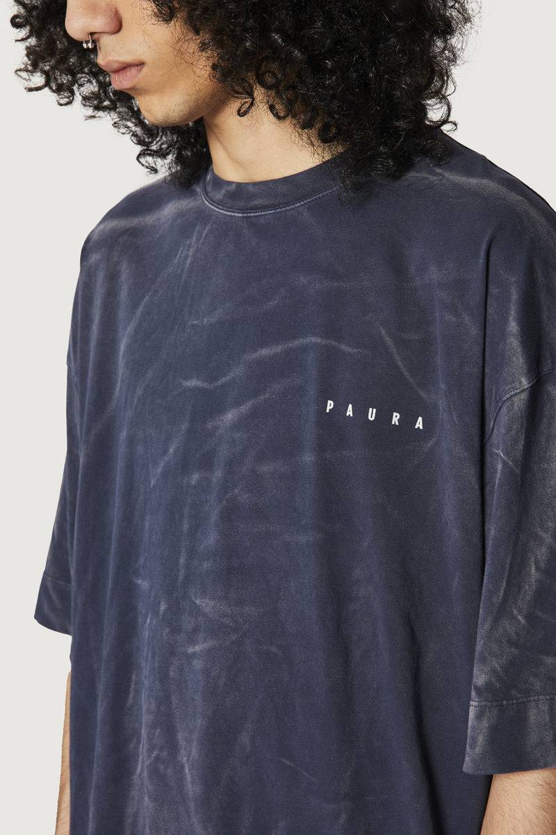 Paura SAID OVERSIZED T-SHIRT DARK BLUE Nuova