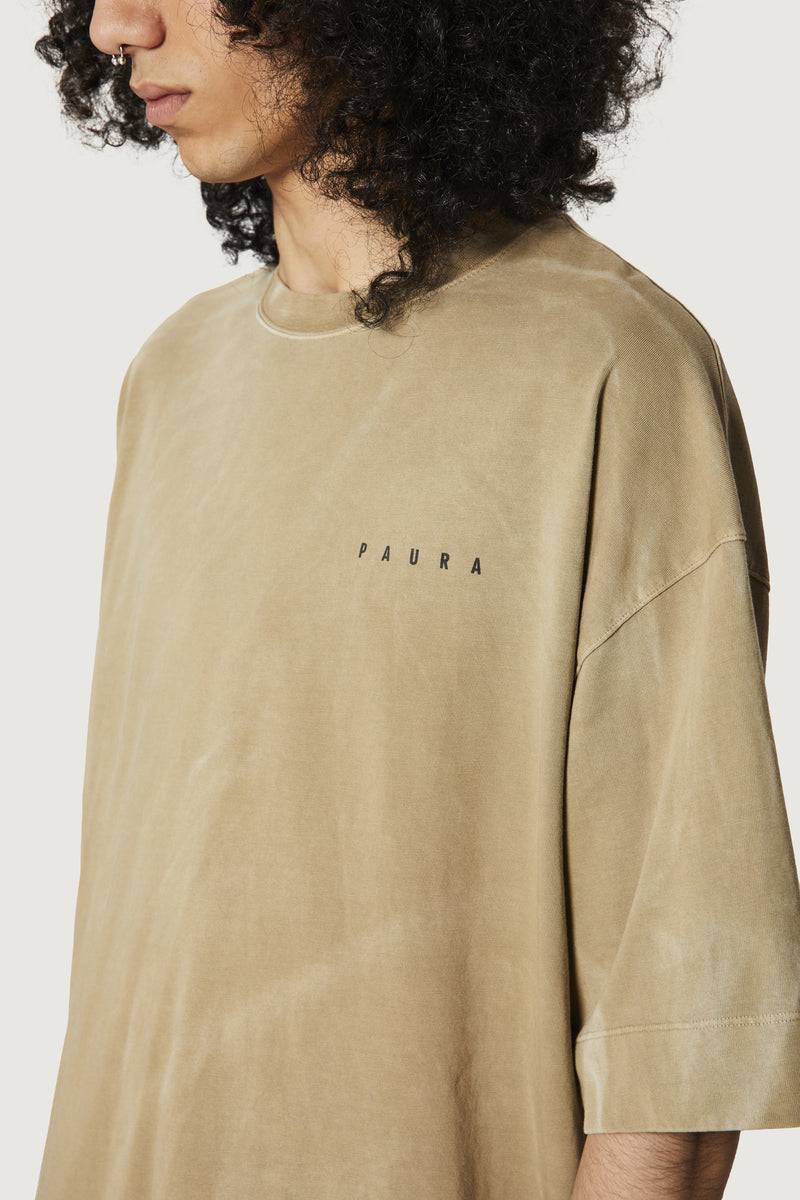 Paura SAID OVERSIZED T-SHIRT MUD Moda