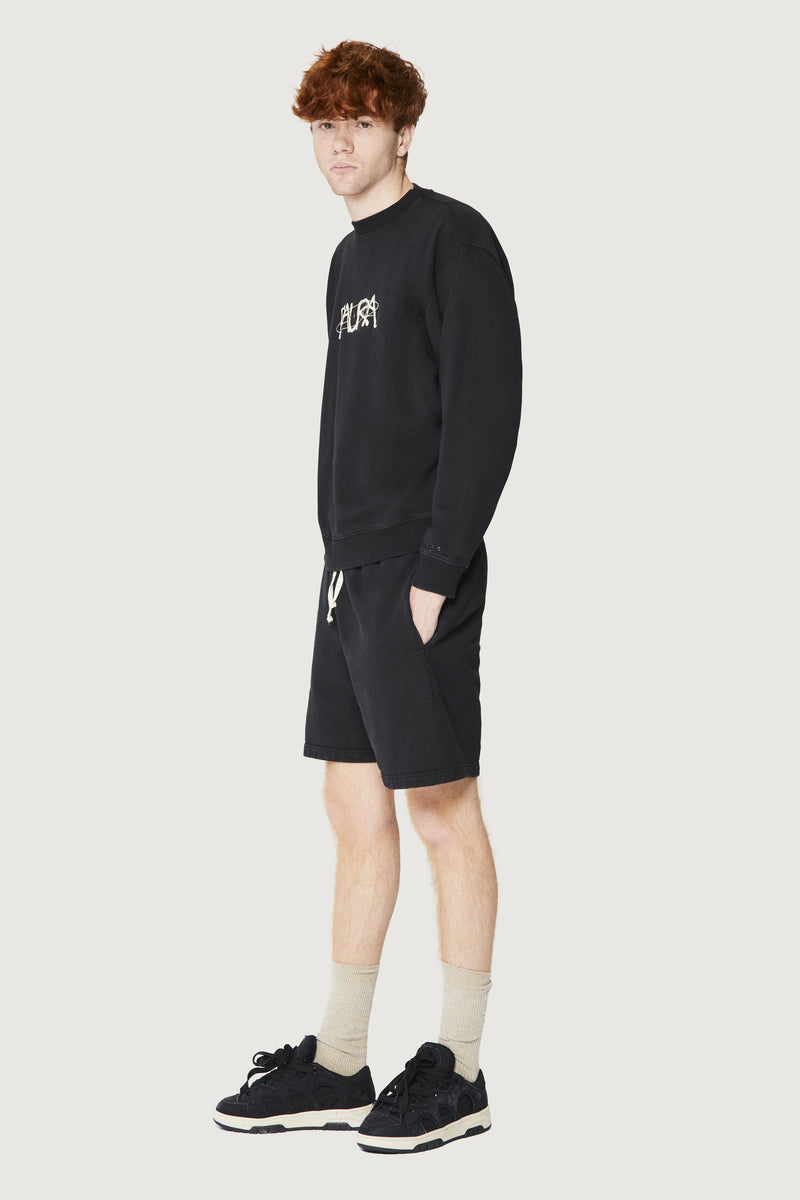Paura SAMUEL CREWNECK SWEATSHIRT COSMIC LOGO BLACK Italy