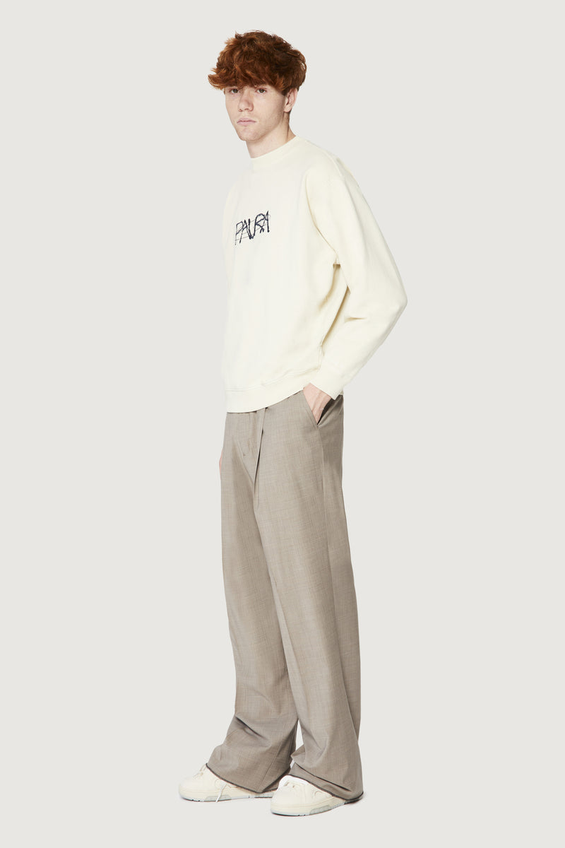 Paura SAMUEL CREWNECK SWEATSHIRT COSMIC LOGO OFF-WHITE Italia