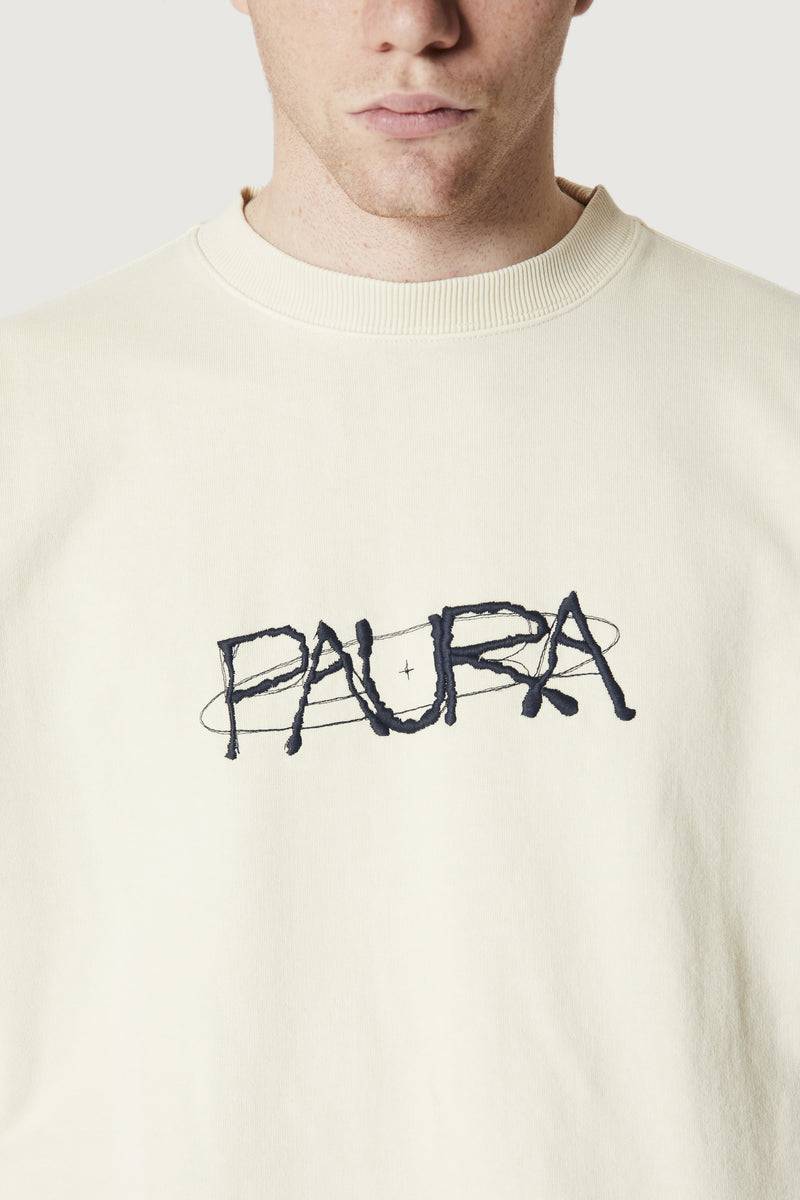 Paura SAMUEL CREWNECK SWEATSHIRT COSMIC LOGO OFF-WHITE Italia