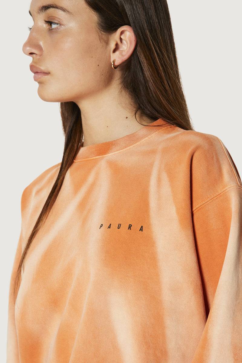 Paura SAMUEL CREWNECK SWEATSHIRT ORANGE Nuovo