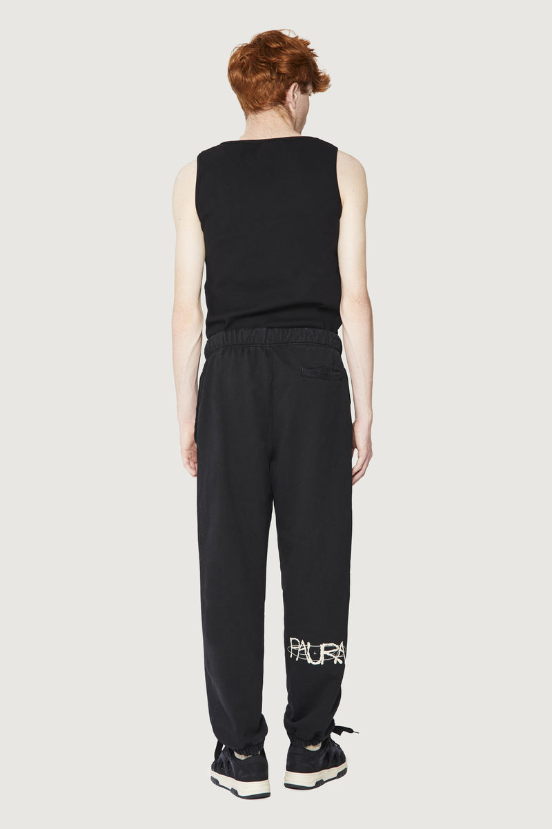 Paura RASHA SWEATPANTS COSMIC LOGO BLACK Presa