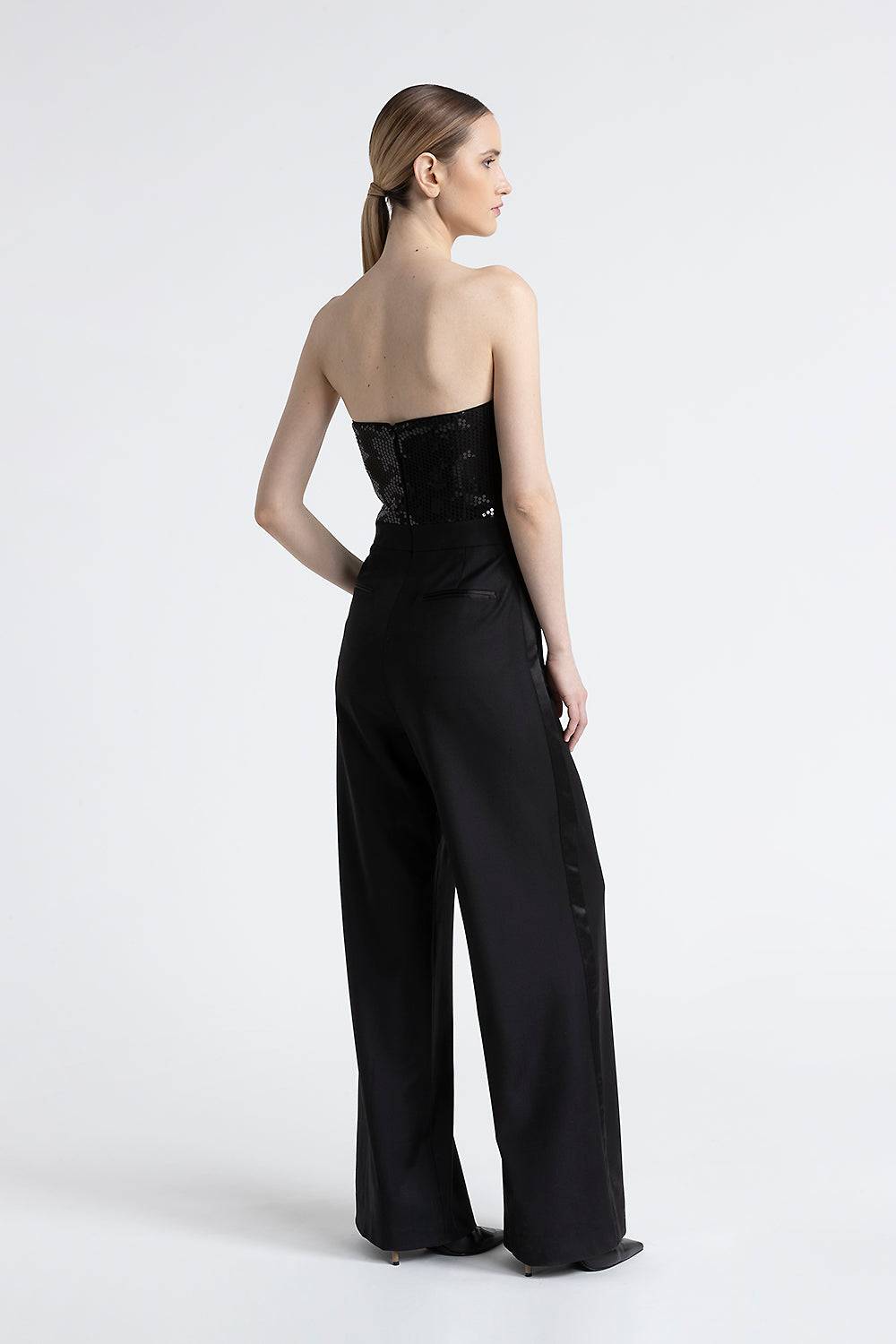﻿Peserico Tuta senza maniche in twill con paillettes Economico