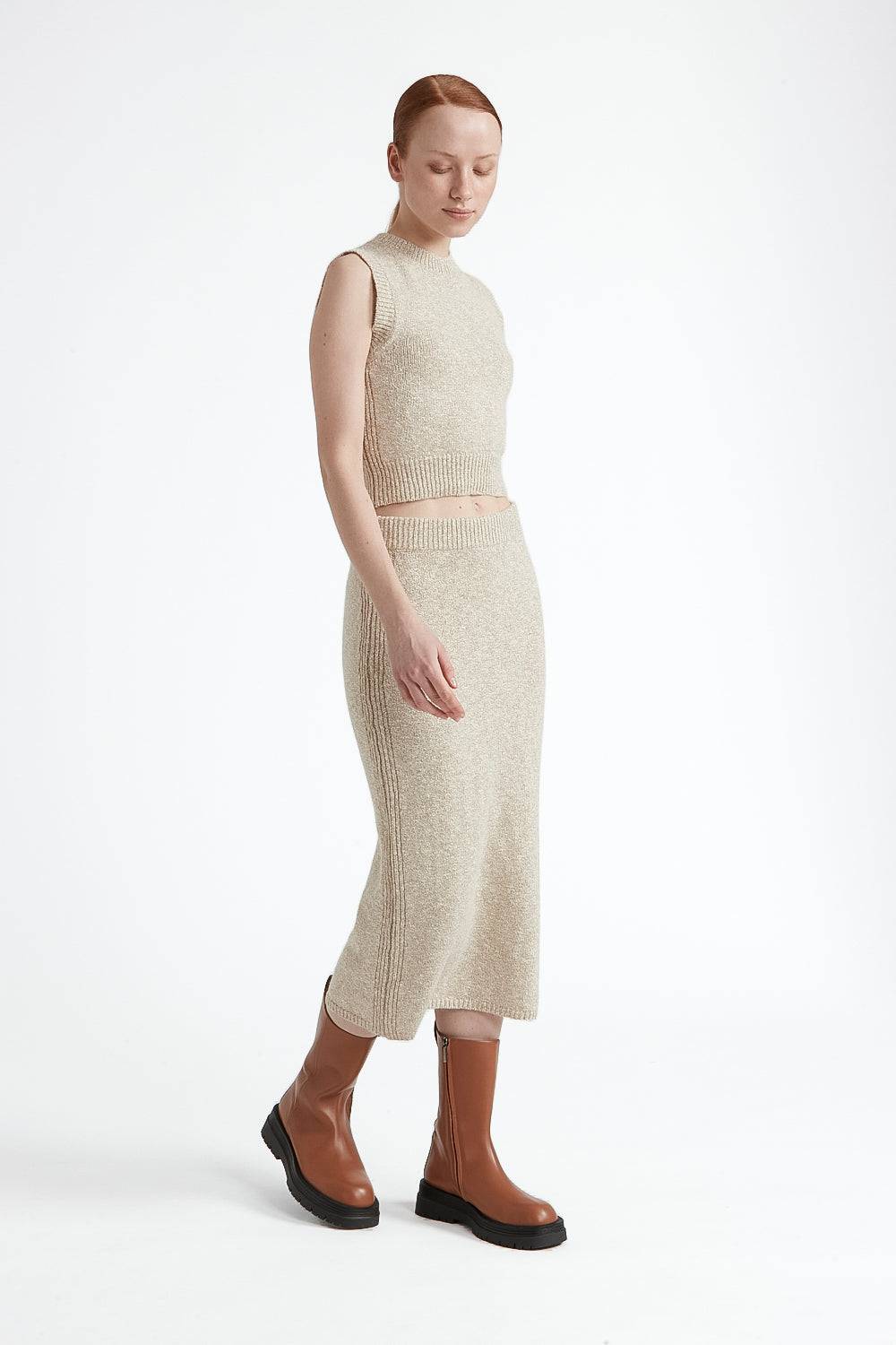 Peserico Top tricot in cotone e lana dalpaca con lurex Italia