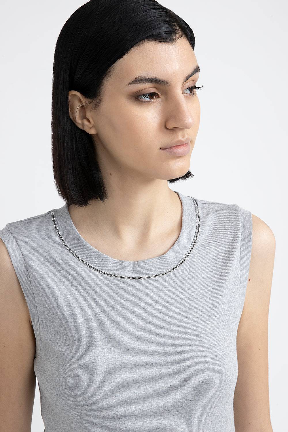 Peserico Top in jersey stretch con Punto Luce In Linea