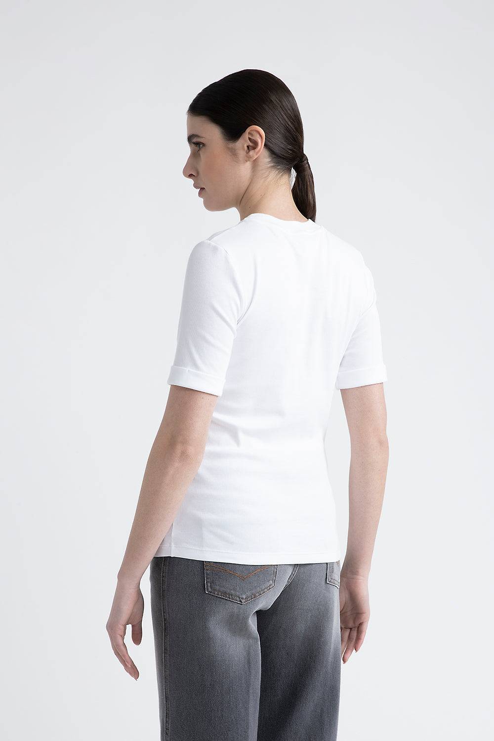 Peserico T-shirt in jersey con Punto Luce Fino Al -60%