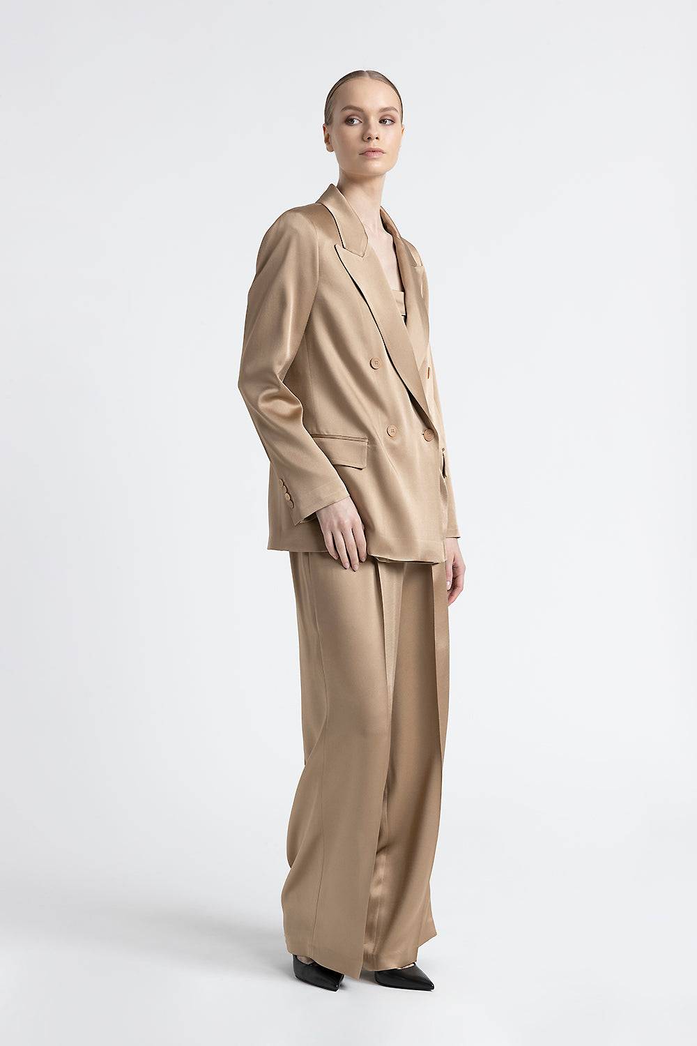 Peserico Blazer doppiopetto in cady enver satin Affare Del Giorno