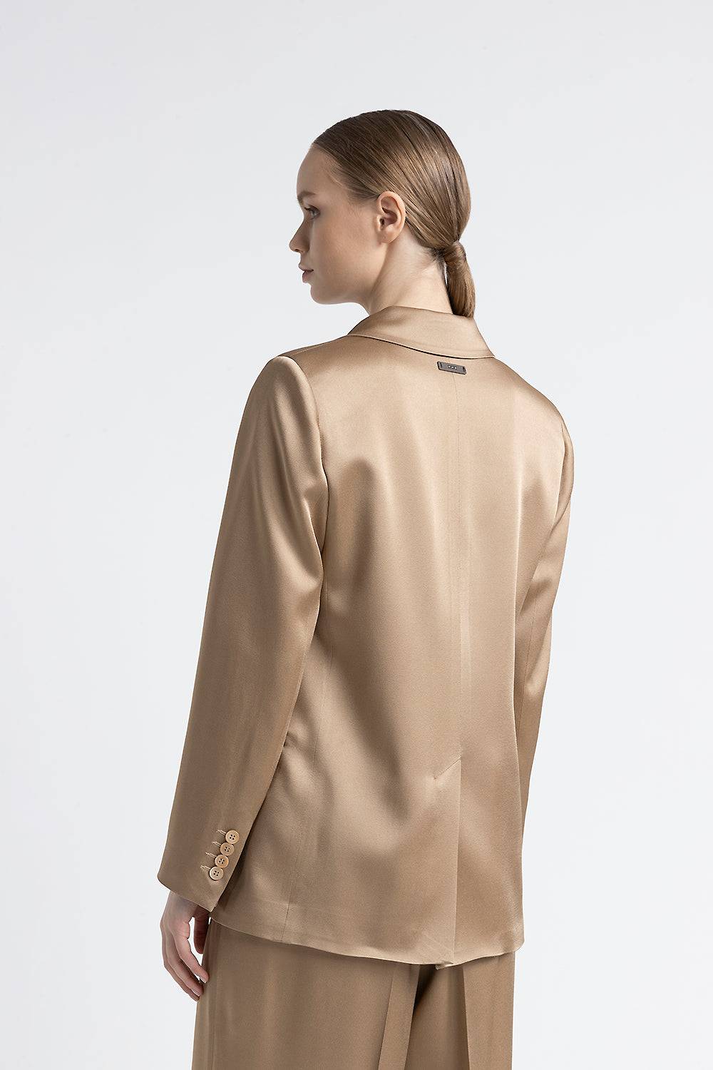 Peserico Blazer doppiopetto in cady enver satin Affare Del Giorno